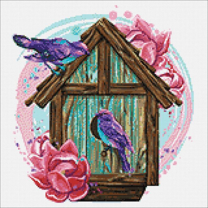 Diamond Painting Kit - BIRDS' HOUSE 40X40 WD3012