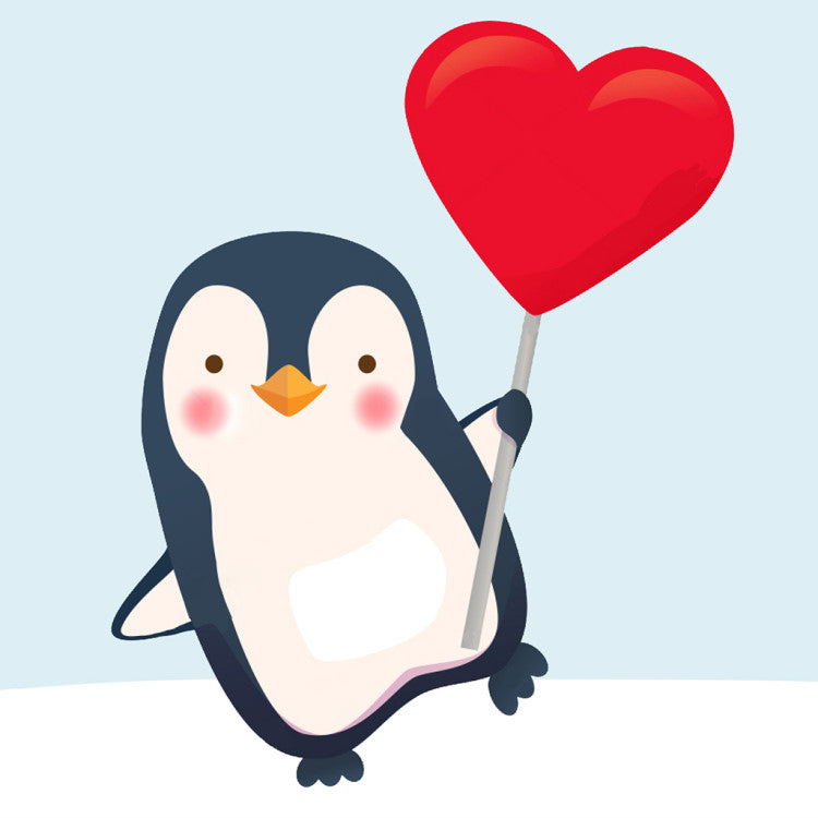 Diamond Painting Kit - PENGUIN IN LOVE 20*20 WD3019