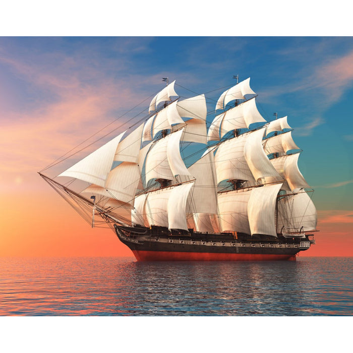 Diamond Painting Kit - SHIP IN THE SEA 50*40 WD3050 (D)