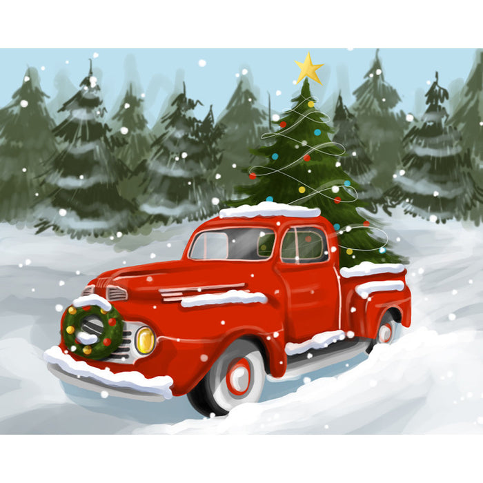 Diamond Painting Kit - CHRISTMAS PICKUP 50*40 WD3064