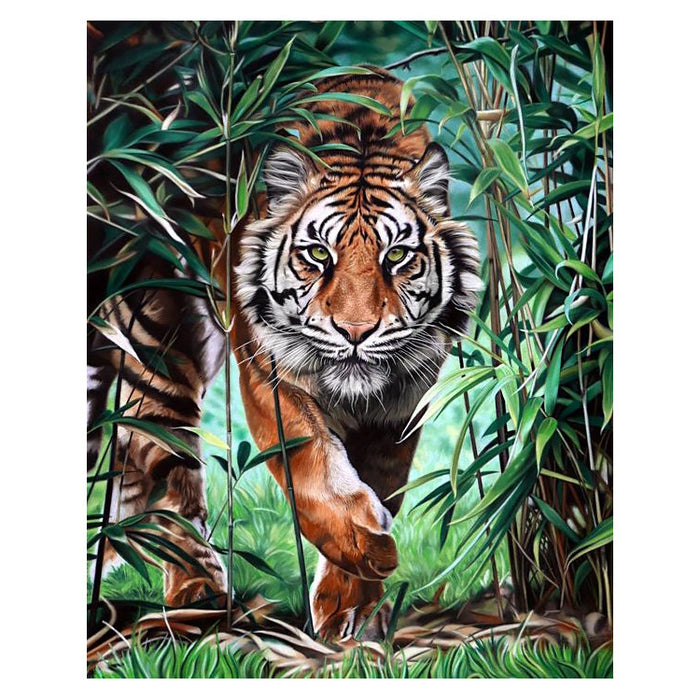Diamond Painting Kit - DANGEROUS TIGER 40 _ 50 CM WD310
