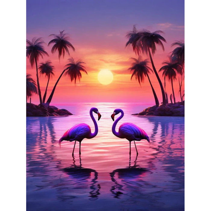 Diamond Painting Kit - "FLAMINGOS" 30_40 CM WD3215
