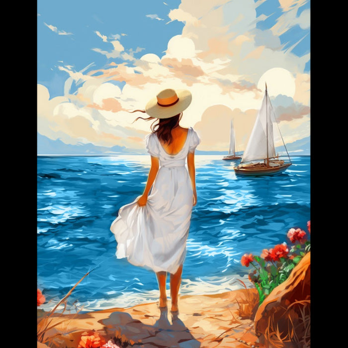 DIAMOND PAINTING WITH SUBFRAME ON THE SHORE 30X40 CM VA816