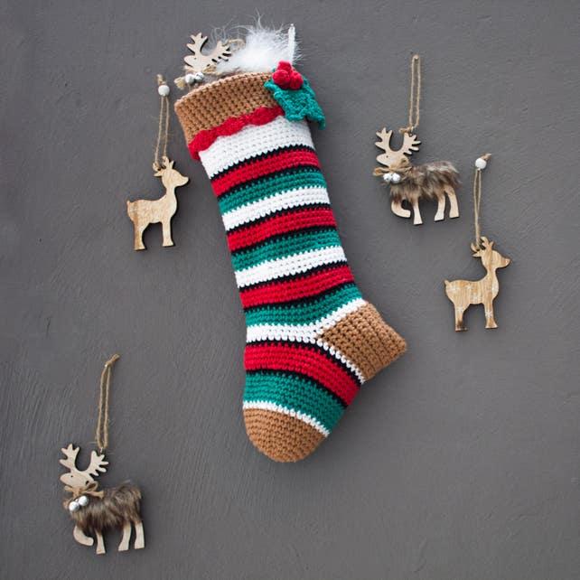 DIY Crochet Kit Christmas Stocking Crochet Kits - HobbyJobby