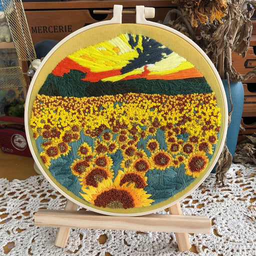 DIY Embroidery Kit, Long Stitch Kit HobbyJobby - Sunflower HobbyJobby Long Stitch Kit - HobbyJobby