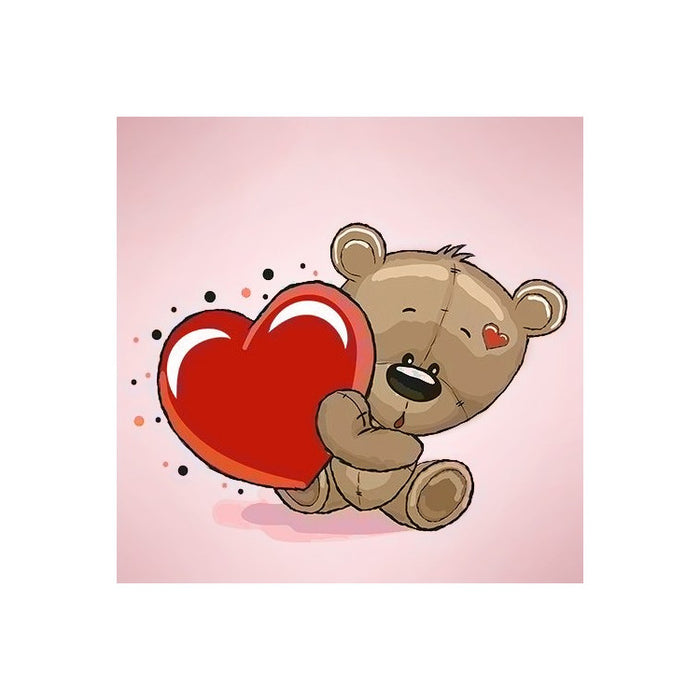 Diamond Painting Kit - LITTLE BEAR'S HEART 20*20 CM WD2299