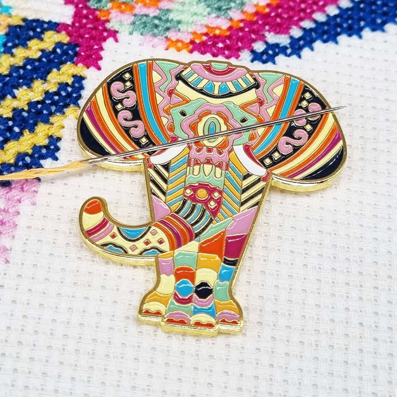 Mandala Elefant Nadelhalter für Kreuzstich &amp; Stickerei