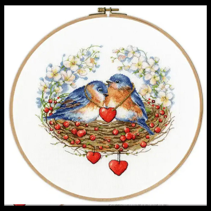 STICKSET VÖGEL IM NEST 30X30 CM S/RS024