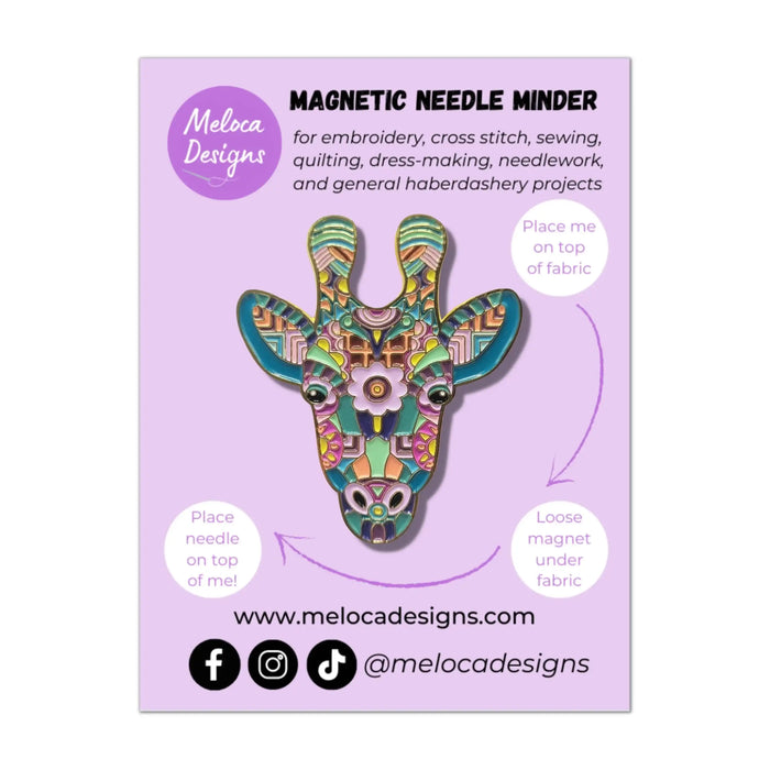 Mandala Giraffe Needle Minder for Cross Stitch & Embroidery