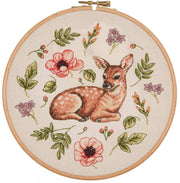 Fawn Cross Stitch Kit from The Anchor Linen Meadow Collection ALXE001 , Deer Kit Anchor Cross Stitch Kits - HobbyJobby