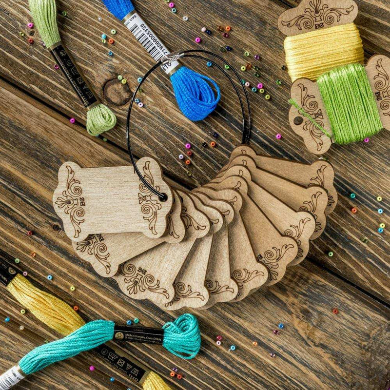 Floss Bobbins, Wooden Thread Bobbins - Thread Organizers Wonderland Crafts Floss Bobbins - HobbyJobby