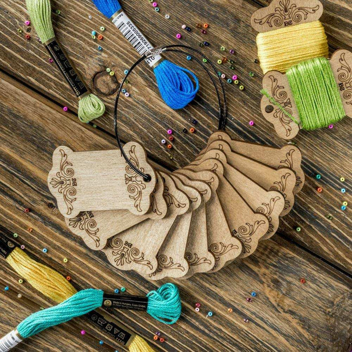 Floss Bobbins, Wooden Thread Bobbins - Thread Organizers Wonderland Crafts Floss Bobbins - HobbyJobby