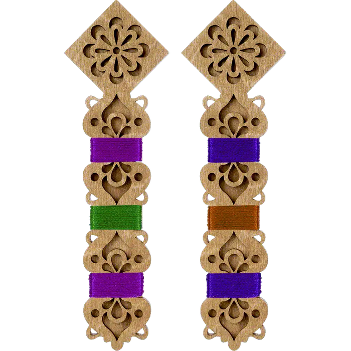 Floss Bobbins, Wooden Thread Bobbins - Thread Organizers Wonderland Crafts Floss Bobbins - HobbyJobby