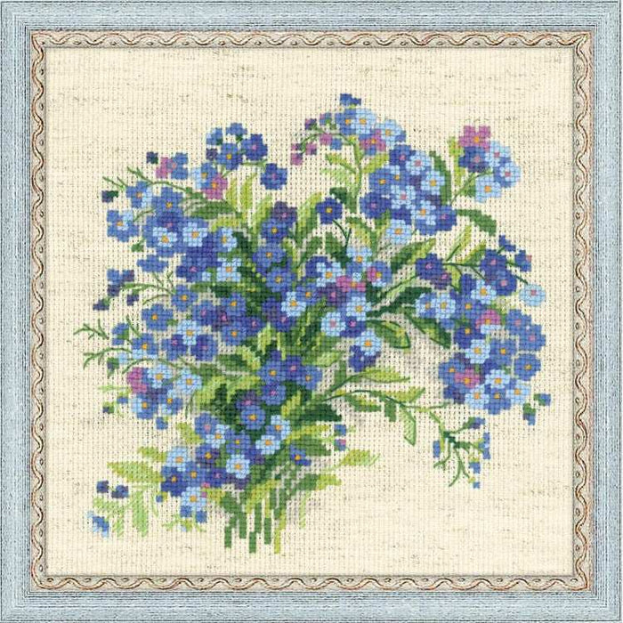 Cross Stitch Kit Riolis - FORGET ME NOTS 1496