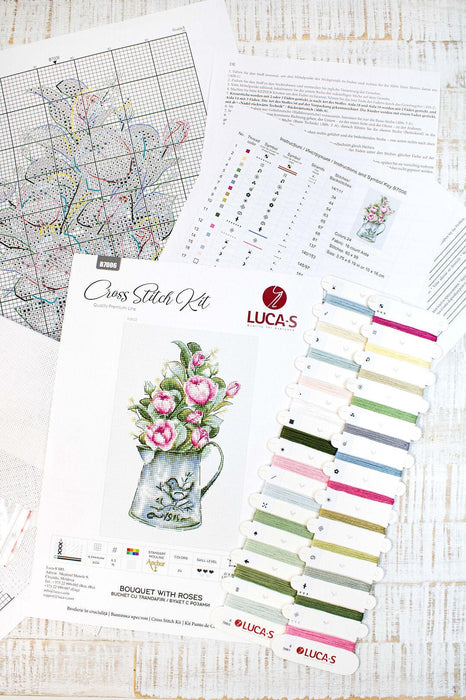 Cross Stitch Kit Luca-S - Bouquet with Roses, B7006