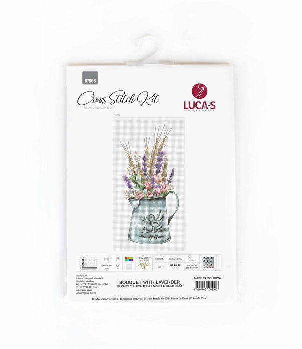 Cross Stitch Kit Luca-S - Bouquet with lavender, B7008