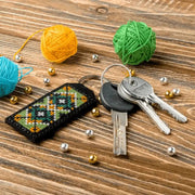 Key Chain Needlecraft Kit - Cross Stitch Kit on Leather Wonderland Crafts Key-Chain Kit - HobbyJobby