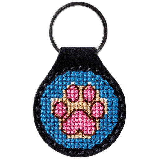 Key Chain Needlecraft Kit - Cross Stitch Kit on Leather Wonderland Crafts Key-Chain Kit - HobbyJobby