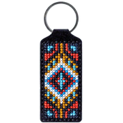 Key Chain Needlecraft Kit - Cross Stitch Kit on Leather Wonderland Crafts Key-Chain Kit - HobbyJobby