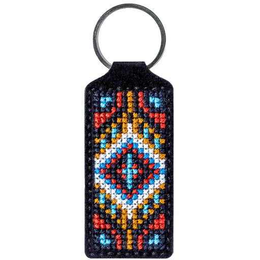 Key Chain Needlecraft Kit - Cross Stitch Kit on Leather Wonderland Crafts Key-Chain Kit - HobbyJobby
