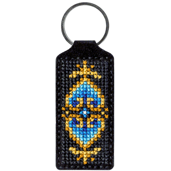 Key Chain Needlecraft Kit - Cross Stitch Kit on Leather Wonderland Crafts Key-Chain Kit - HobbyJobby
