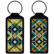 Key Chain Needlecraft Kit - Cross Stitch Kit on Leather Wonderland Crafts Key-Chain Kit - HobbyJobby