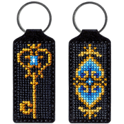 Key Chain Needlecraft Kit - Cross Stitch Kit on Leather Wonderland Crafts Key-Chain Kit - HobbyJobby