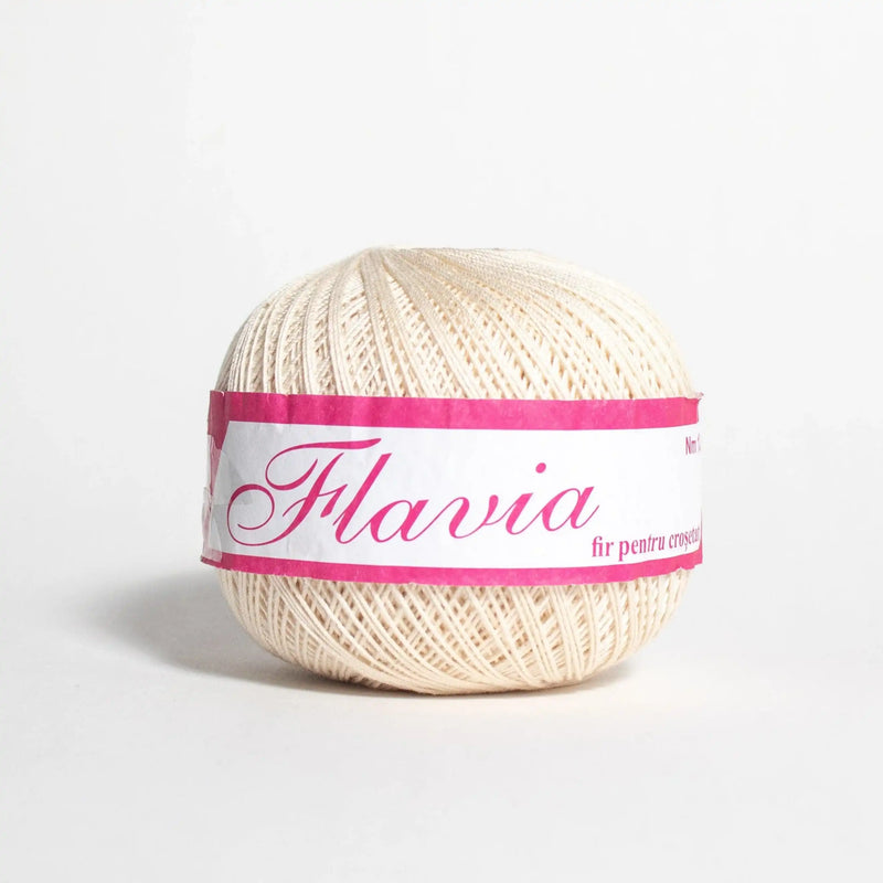 Knitting and Crochet Yarn - Ivory Cotton Yarn - Flavia (Nm 13/3), 100% Cotton Knitting and Crochet Yarn - HobbyJobby