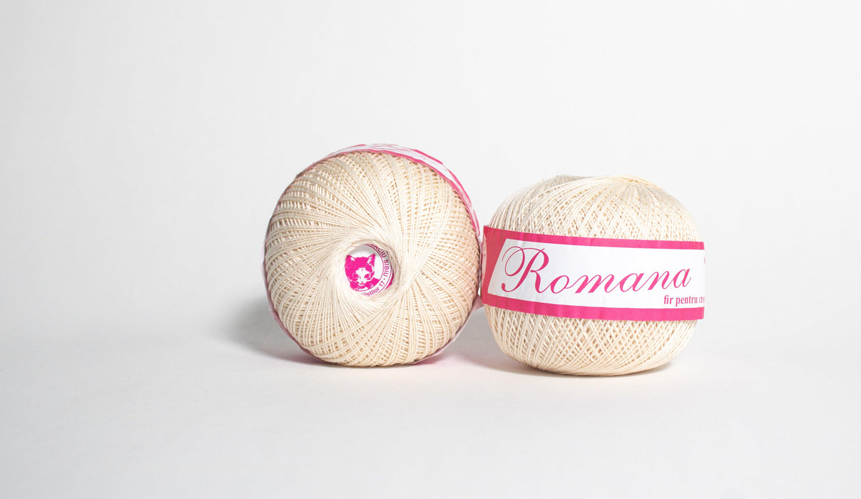Knitting and Crochet Yarn - Ivory Cotton Yarn - Romana (Nm 20/3), 100% Cotton Knitting and Crochet Yarn - HobbyJobby
