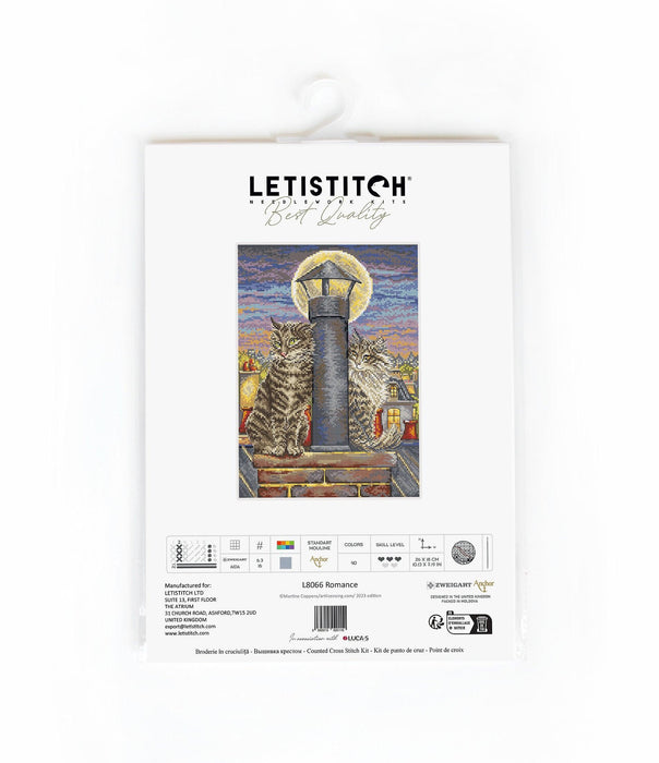 LetiStitch Cross Stitch Kit - Romance, L8066 Cross Stitch Kits - HobbyJobby