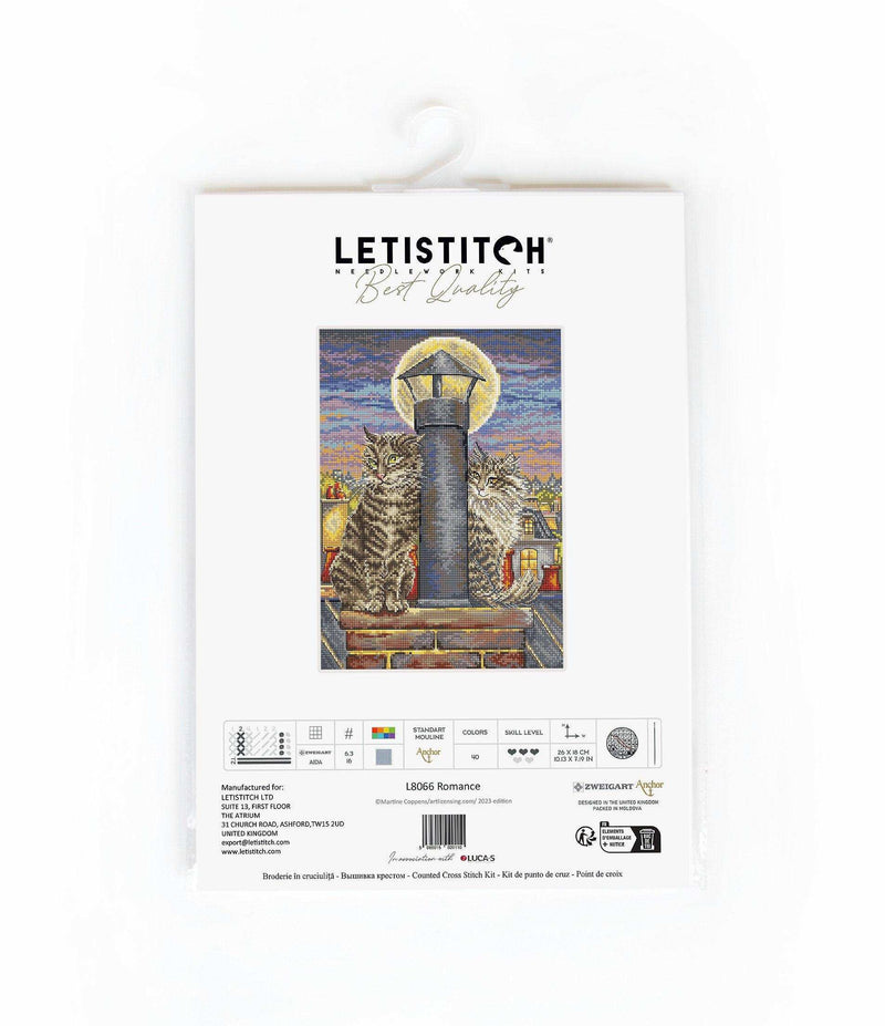 LetiStitch Cross Stitch Kit - Romance, L8066 Cross Stitch Kits - HobbyJobby