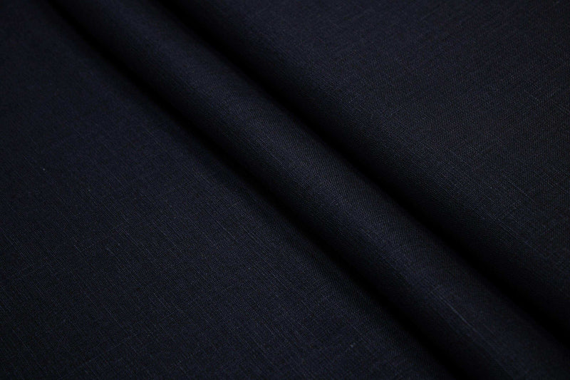 Luca-S Natural Pure 100% Linen Soft Fabric Black Color Luca-S Linen Fabrics - HobbyJobby
