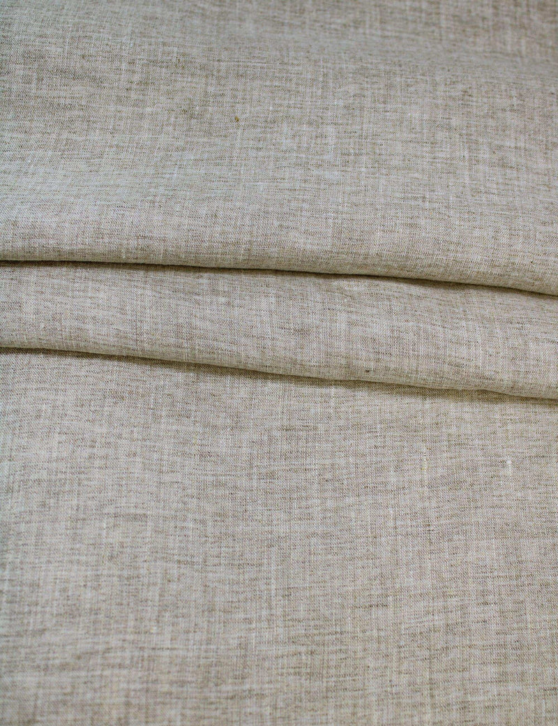 Luca-S Pure Natural Linen Wrinkled Fabric Light Grey Color Luca-S Linen Fabrics - HobbyJobby