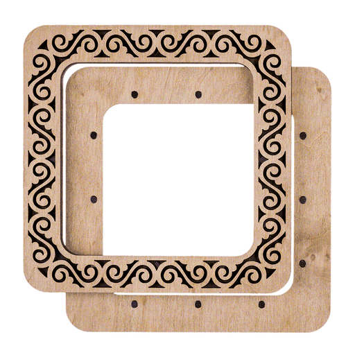 Magnetic Embroidery Hoop - Wooden Cross Stitch Hoop (10x10cm) Wonderland Crafts Hoops - HobbyJobby