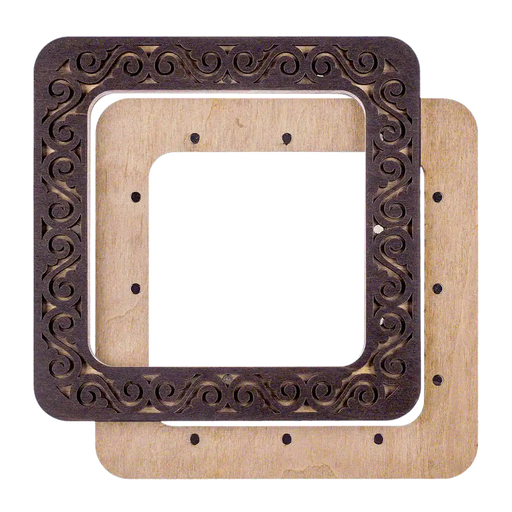 Magnetic Embroidery Hoop - Wooden Cross Stitch Hoop (10x10cm) Wonderland Crafts Hoops - HobbyJobby