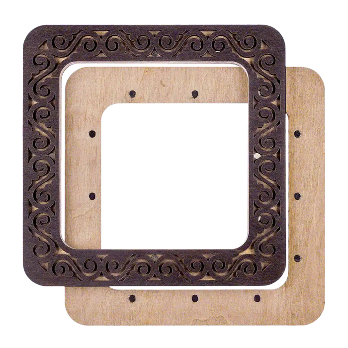 Magnetic Embroidery Hoop - Wooden Cross Stitch Hoop (10x10cm) Wonderland Crafts Hoops - HobbyJobby