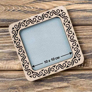 Magnetic Embroidery Hoop - Wooden Cross Stitch Hoop (10x10cm) Wonderland Crafts Hoops - HobbyJobby