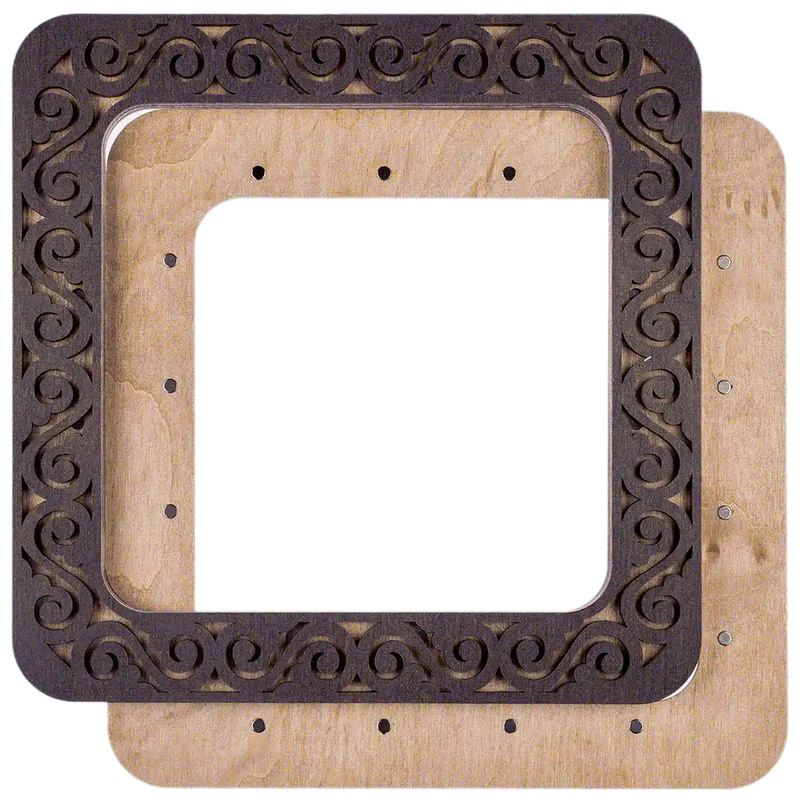 Magnetic Embroidery Hoop - Wooden Cross Stitch Hoop (14 x 14cm) Wonderland Crafts Hoops - HobbyJobby