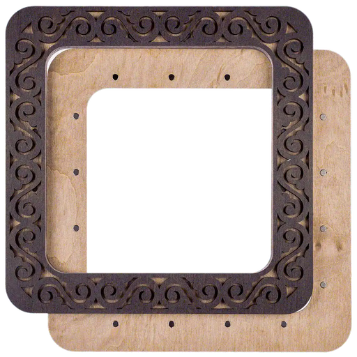 Magnetic Embroidery Hoop - Wooden Cross Stitch Hoop (14 x 14cm) Wonderland Crafts Hoops - HobbyJobby