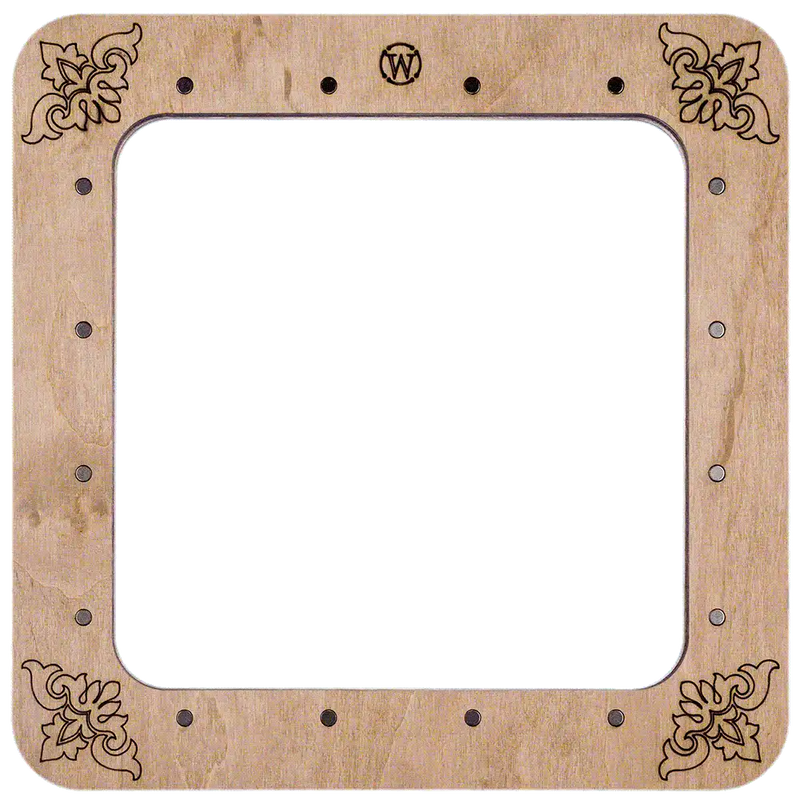 Magnetic Embroidery Hoop - Wooden Cross Stitch Hoop (14 x 14cm) Wonderland Crafts Hoops - HobbyJobby