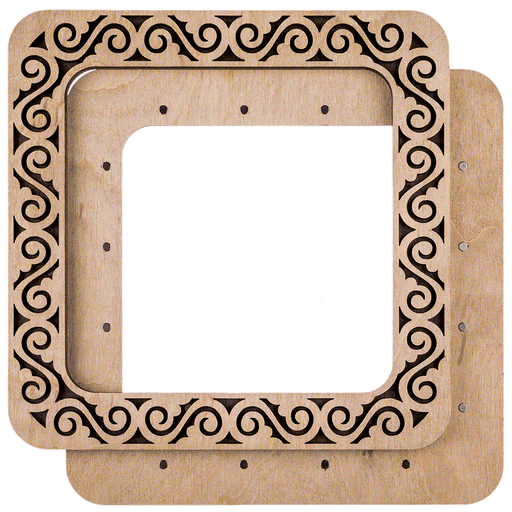 Magnetic Embroidery Hoop - Wooden Cross Stitch Hoop (14x14cm) Wonderland Crafts Hoops - HobbyJobby