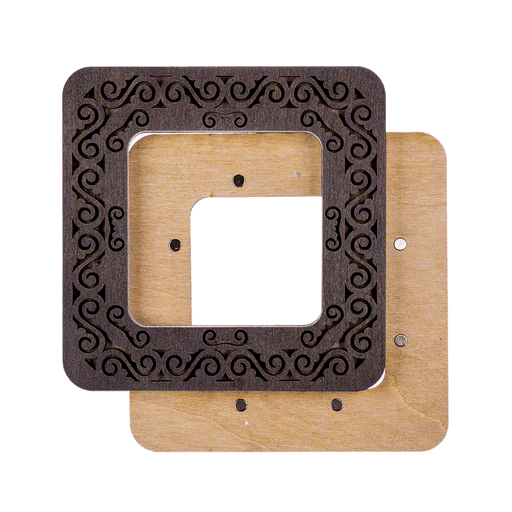 Magnetic Embroidery Hoop - Wooden Cross Stitch Hoop (6x6cm) Wonderland Crafts Hoops - HobbyJobby