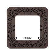 Magnetic Embroidery Hoop - Wooden Cross Stitch Hoop (6x6cm) Wonderland Crafts Hoops - HobbyJobby