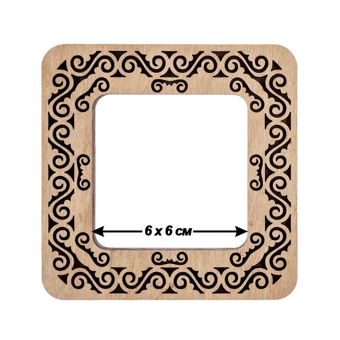 Magnetic Embroidery Hoop - Wooden Cross Stitch Hoop (6x6cm) Wonderland Crafts Hoops - HobbyJobby