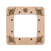 Magnetic Embroidery Hoop - Wooden Cross Stitch Hoop (6x6cm) Wonderland Crafts Hoops - HobbyJobby