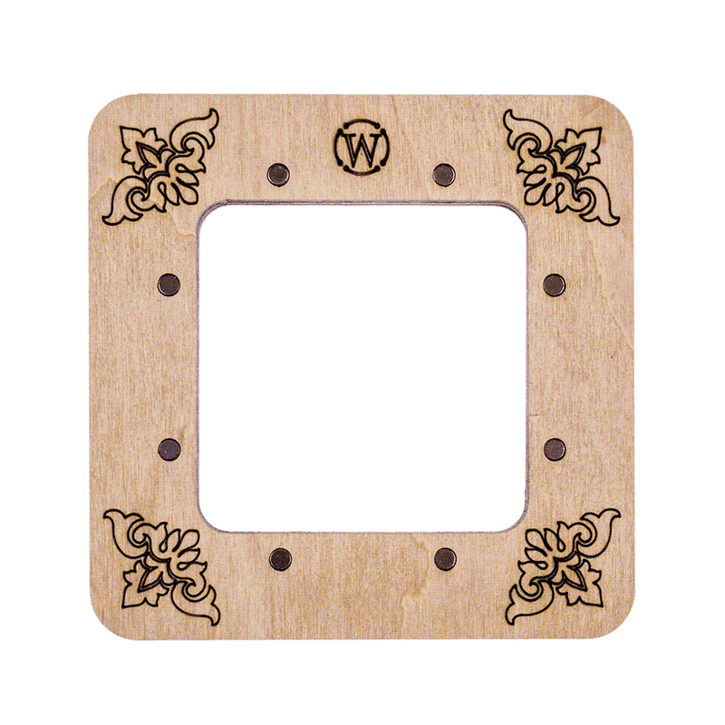 Magnetic Embroidery Hoop - Wooden Cross Stitch Hoop (6x6cm) Wonderland Crafts Hoops - HobbyJobby