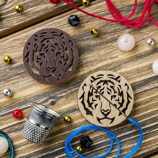 Magnetic Needle Holder - Wooden Needle Minder Wonderland Crafts Needle Minders - HobbyJobby