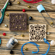 Magnetic Needle Holder - Wooden Needle Minder Wonderland Crafts Needle Minders - HobbyJobby
