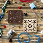Magnetic Needle Holder - Wooden Needle Minder Wonderland Crafts Needle Minders - HobbyJobby
