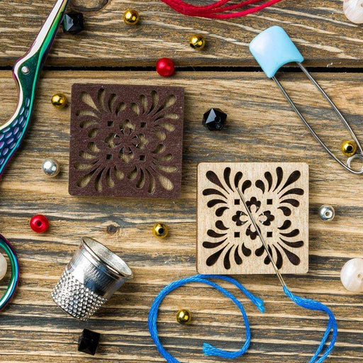 Magnetic Needle Holder - Wooden Needle Minder Wonderland Crafts Needle Minders - HobbyJobby